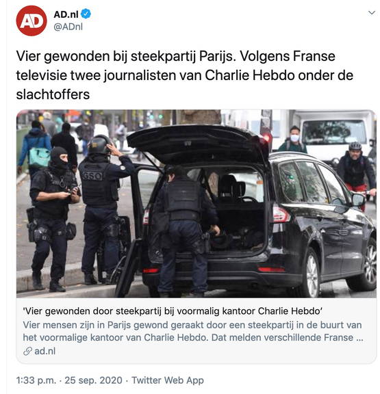 Snel, zet dit belangrijke nieuws op twitter, Chris!