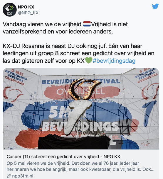 NPO: "Vrijheid is niet vanzelfsprekend"