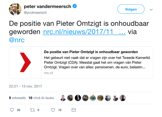 ... En de hele rij applaudisseerde