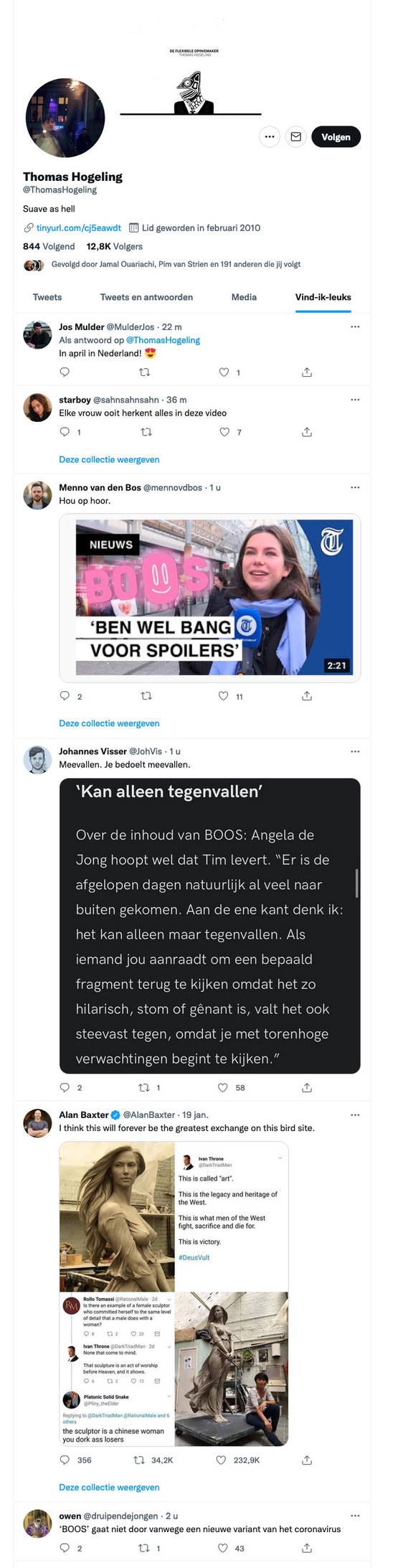 UPDATE - Flexibele Opiniemaker druk met tweets liken (screenshot 17u15)