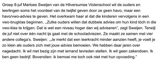 Huh, dus een leerling met een positief zelfbeeld is een probleem?