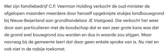"Nu niet, en ook niet in de nabije toekomst"