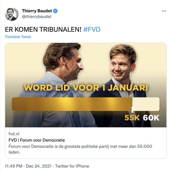 Thierry keurt actie af, eist harde aanpak