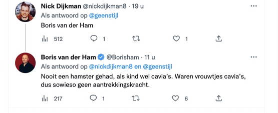 Boris van der Hamster ontkent!