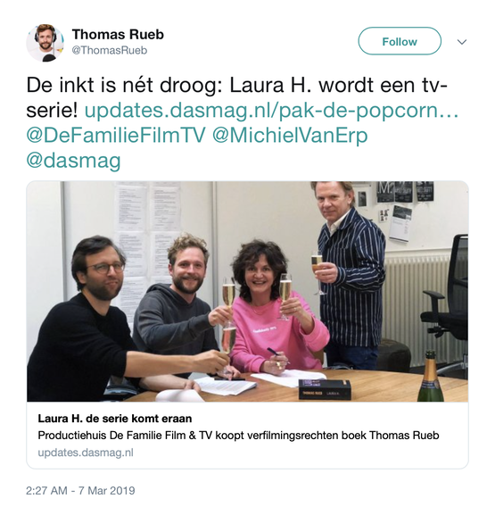 De inkt is nét droog...