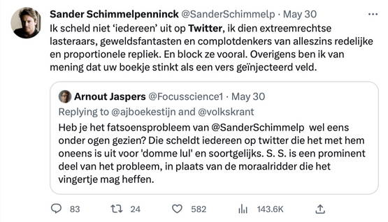 Op twitter heeft iedereen z'n eigen gelijk