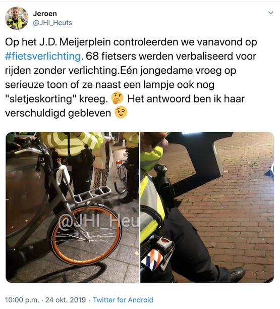 Maar krijgen appende fietsers wél sletjeskorting?