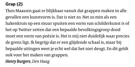 En opa Henry snapt het begrip 'strafbaar' kennelijk niet En opa Henry snapt het begrip 'strafbaar' kennelijk niet