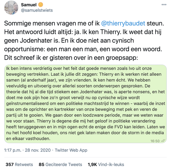 De Thierry van joodse FvD-persvoorlichter Samuel is óók Thierry